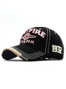 Unisex Embroidered Spark Letter Baseball Cap, Washed Vintage Snapback Hat, Outdoor Casual Sports, All-Season Wear, Adjustable Snapback Cap, High Quality Hat