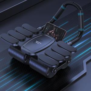 abdominal wheel roller with elbow support, automatic rebound abdominal wheel rollers with four-wheel design, ab exercise machine, abdominal core trainer, stomach workout equipment, abdominal muscle trainer