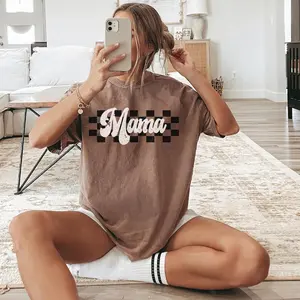 Retro Checkered Mama Shirt - Comfort Colors Checkers Mama Shirt - Vintage Mama Tee - Motherhood T shirt - Trendy Mama Shirt