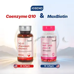 JOSEND CoQ10 & Biotin Glow-Up Duo | Radiant Hair & Skin + All-Day Energy | with Collagen, Hyaluronic Acid, Vitamins | Clinically Inspired Formula