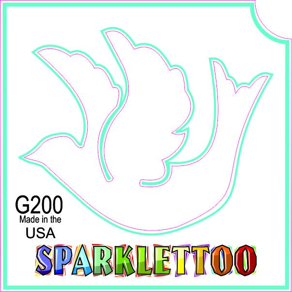 212 MAIN Ruby Red Paint G200-2 2-Ply Glitter Cosmetic Tattoo Stencils, 1.5x2.3x2.3 in, FDA Safe, 100-Pack for Men's Special Occasion Costumes & Accessories, Stencil