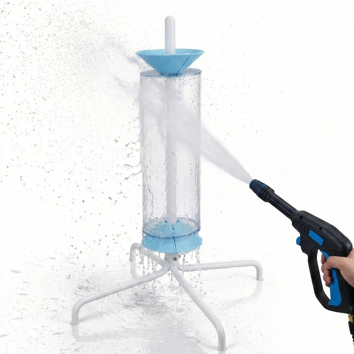 Pool Filter Stand, Swimming Pool Accessories for Hot Tubs - 360° Rotatable Design for Deep Cleaning, No Bending Required Camping Essential