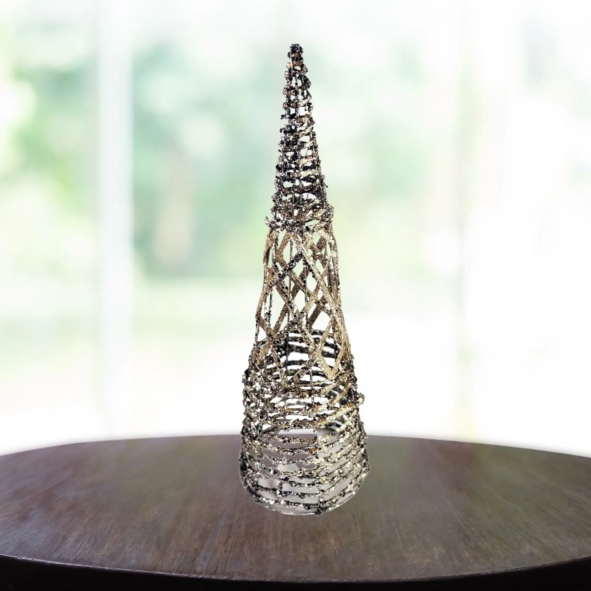 Glitter Cone Christmas Tree, Farmhouse Tree, Tabletop Tree, Country Decor, Farmhouse Cone tree, Cone Tree Centerpiece