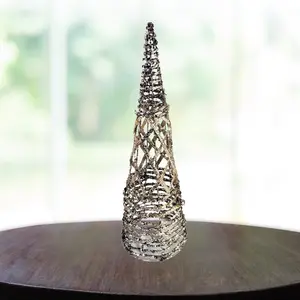 Glitter Cone Christmas Tree, Farmhouse Tree, Tabletop Tree, Country Decor, Farmhouse Cone tree, Cone Tree Centerpiece