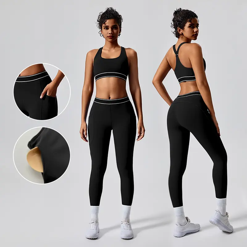 Women's TWO pieces activewear set,Comfortable Activewear for Fitness and Gym,High Waisted Tummy Control legging,Casual Fitness Sportswear,