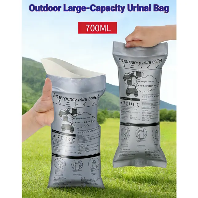 No More Outdoor Embarrassment! Universal Disposable Bag for Adults & Kids, Camping/Driving Use