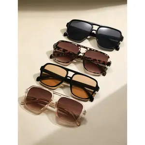 2026 Elegant Women's Modern Trendy Casual Sunglasses 4-Piece Set, Y2K Sunglasses, Retro Aviator UV400 Fashion Sunglasses, Suitable for Driving, Beach, Travel, and Street Style, While Being Durable. Large Cat Eye Glasses Designed for Women