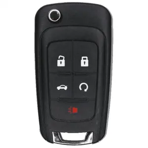 KEYS4LESS Flip Key Fob Replacement Fits for Chevy Equinox Camaro 2010 2011 2012 2013 2014 2015 2016 2017 2018 2019 Cruze Malibu Impala Sonic Gmc...