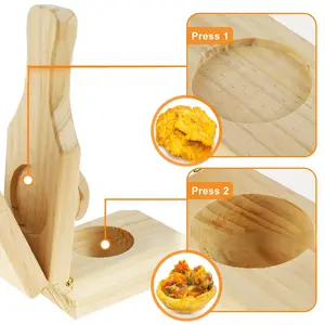 In Stock Wooden Banana Crusher Foldable Potato Grinder Wall-Mounted Home Kitchen Solid Wood Banana Cake Press Board home essentials