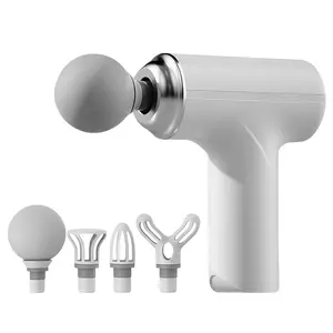 Multi-Head Mini Fascia Gun, Deep Tissue Massage, Handheld Muscle Relaxation Massager, Includes 4 Massage Heads, Ultra-Quiet, Fascia Tool, Portable Muscle Massagers