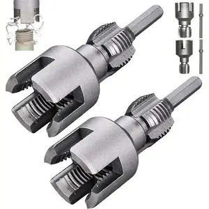 2PCS PVC Pipe Threader Kit | Dual-Function Internal & External Threading Tool | 1/2" & 3/4" for PVC/Plastic Pipes - Plumbing Repair, DIY Pipe Fitting & Home Plumbing Projects