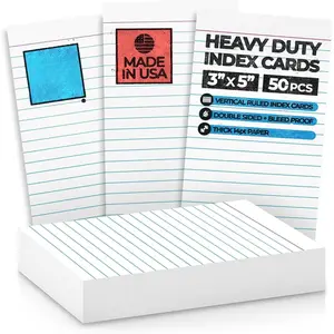 Vertically Ruled White Mini Index Cards, Note Cards (3x5)