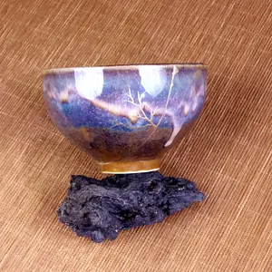Handcrafted Bat Trang Ceramic Kintsugi Bowl, Home Decor Ornaments for Dry Fruits