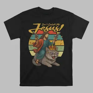 Dungeon Crawler Carl Shirt – "Don't Gaslight Me Jesus!" Tee – Princess Donut, Mongo, Uzi Jesus – Geek Litrpg Gift, Unisex Sweater Pullover Tee