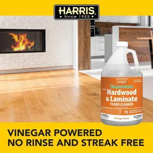 DA06 128 oz. Vinegar-Powered Hardwood and Laminate Floor Cleaner with Orange Scent 32 Professional Spray Bottle
