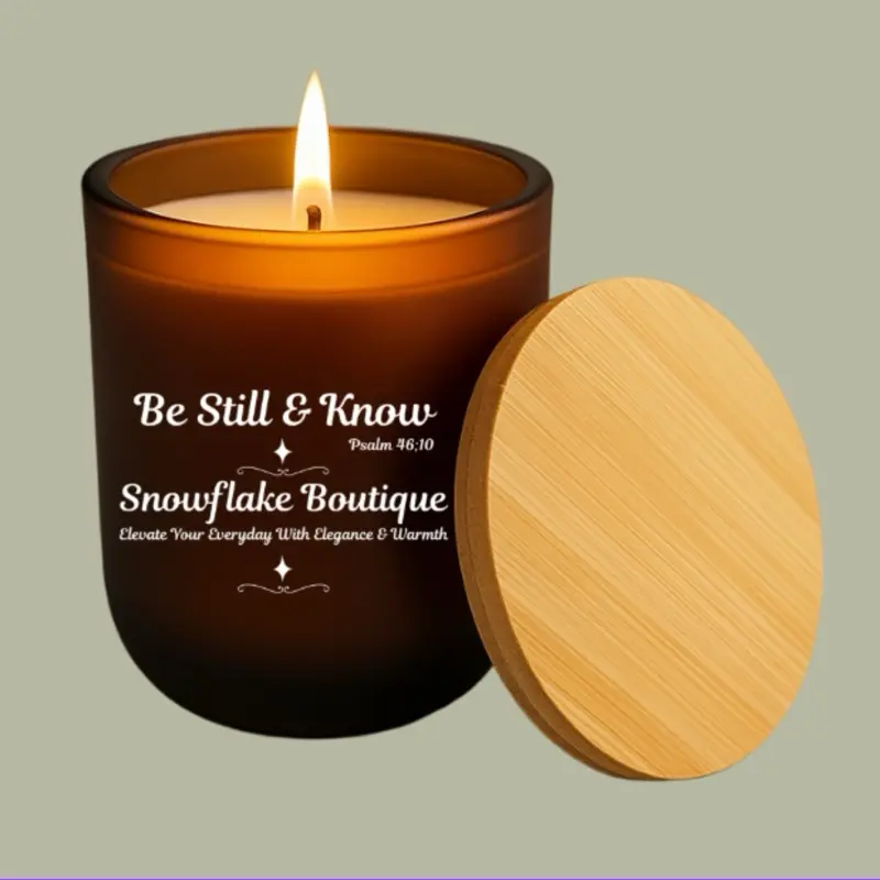 Engraved Scented Candle - Be Still & Know, Relaxing Home Décor, Gift for Her, Bible Verse Candle, Cozy Atmosphere