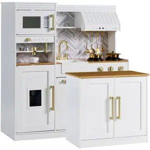 Best Choice Products Deluxe Pretend Play Kitchen with Island, Espresso Machine Version Best Choice Products Deluxe Pretend Play Kitchen with Island, Espresso Machine Version