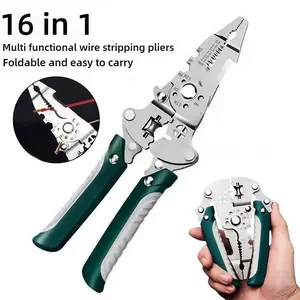 16-In-1 Multifunctional Wire Stripper Pliers, Durable Tool for Electrical Wiring Tasks, Essential for DIY Projects & Professional Use