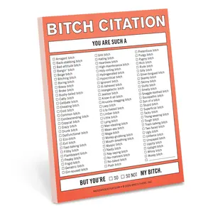 Bitch Citation Nifty Note Pad Bitch Citation Nifty Note Pad