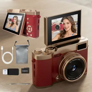 Flip Screen Ccd Camera, Entry-Level Student Pocket Camera with Storage Card, Portable Selfie Digital Camera for Teens and Back-To-School Season