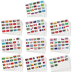 960 Pieces World Flag Stickers, 192 Country Mini Flag Passport Stickers for Travel Map, Luggage, Suitcase and Scrapbook Decoration