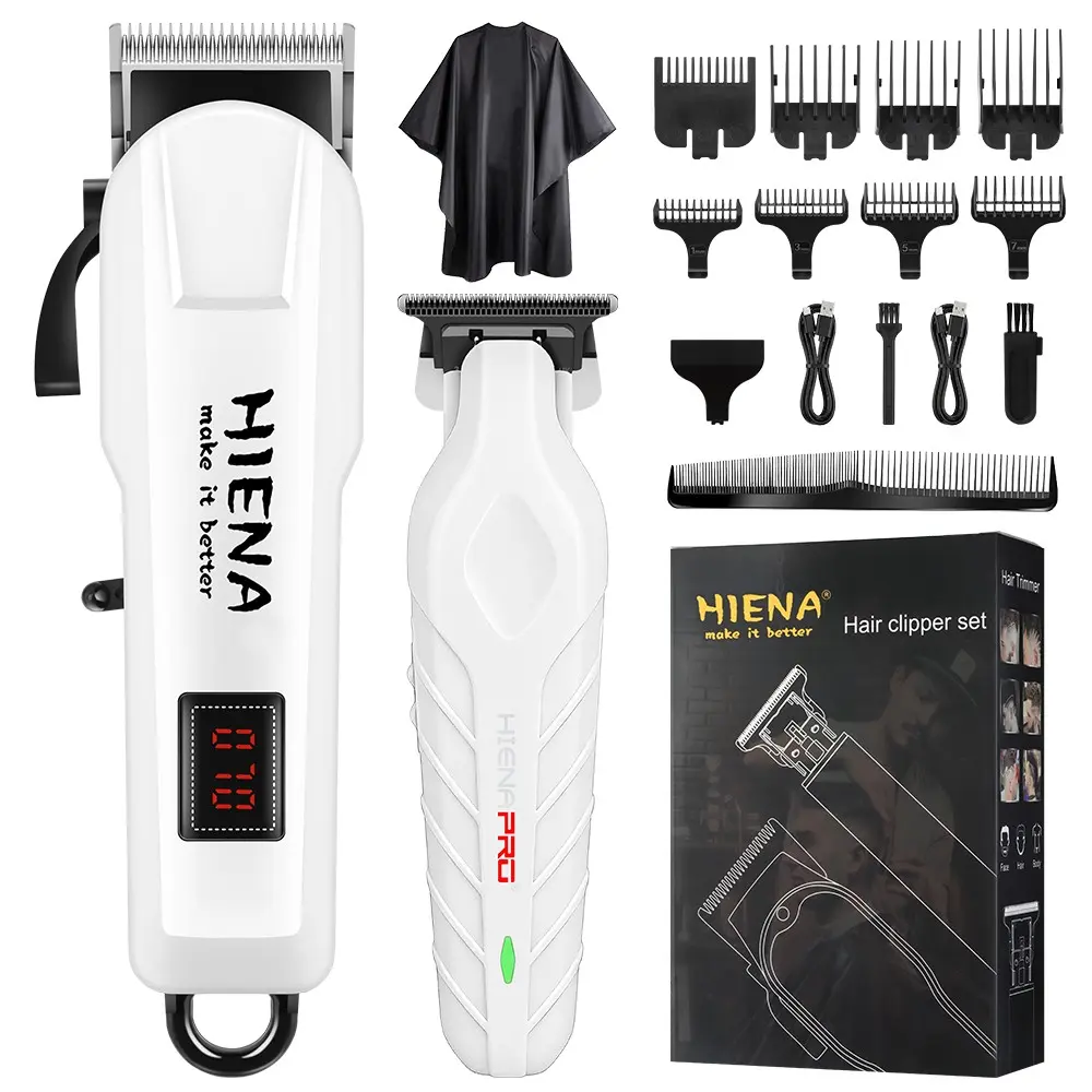 Barber-Quality 2-Piece Cordless Grooming Gift Set｜LED Display & Smooth Anti-Tangle Trimming, All-in-One for Hair & Beard. A Premium Choice for Boyfriend/Husband Cordless Trimmers Kit