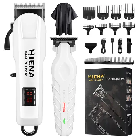 Barber-Quality 2-Piece Cordless Grooming Gift Set｜LED Display & Smooth Anti-Tangle Trimming, Cordless Hair Cutting, All-in-One for Hair & Beard. A Premium Choice for Boyfriend/Husband