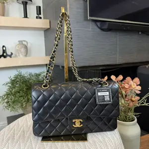 Pre-owned CHANEL Lamb Skin Crossbody Bags Classic Double Flap Shoulder Bag, Luxury Luggage & Bag Collection Piece