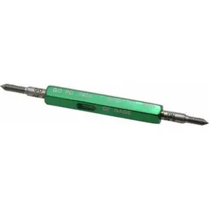 GF Gage Plug Thread Gage, #3-48 Thread, 2B Class, Double End Go & No Go, 0.0855" Go Pitch Dia, 0.0885" No Go Pitch Dia, Handle Included, All Seasons, W0099482BS