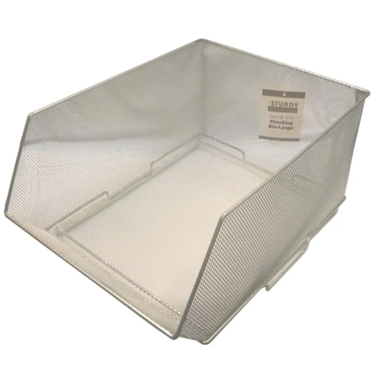 212 MAIN Large Stacking Basket Organiser - 15x11x8", Kitchen Closet Storage Bin, CD Holder for Camping & Hiking