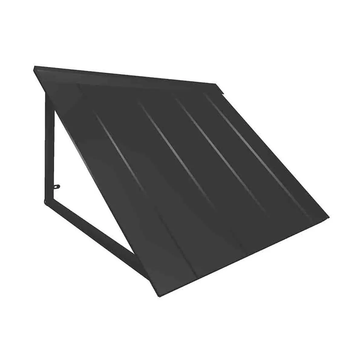 Awntech H22-US-4K 4 ft. Houstonian Metal Standing Seam Awning, Black - 56 x 24 x 24 in.
