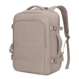 HYNES EAGLE Nylon 30L Unisex Compact Water-Repellent Travel Daypack - 180° Open Zip Carry-On Luggage, 16in Laptop Backpack with Lightweight Protection & Tech-Friendly Organization for Work, Travel