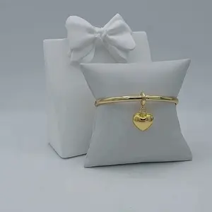 Rodriguezjewelry # 2196 Bangle & Heart (open Size) Size 7