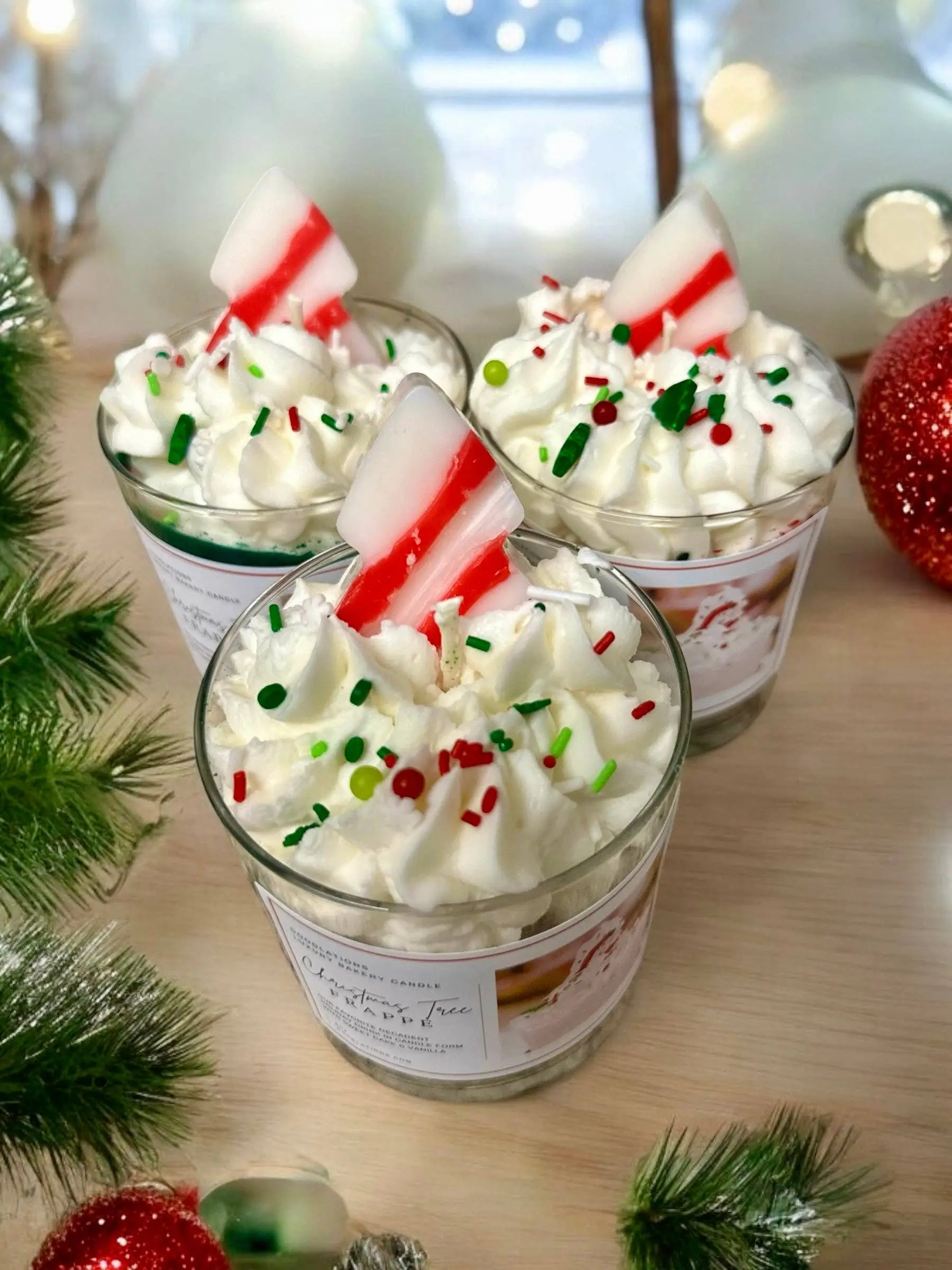 Little Debbie Christmas Tree Frappe Wax Candle - 8 oz Handpoured Cake-Scented Ornaments, Holiday Home Decor Freshener for Home Supplies