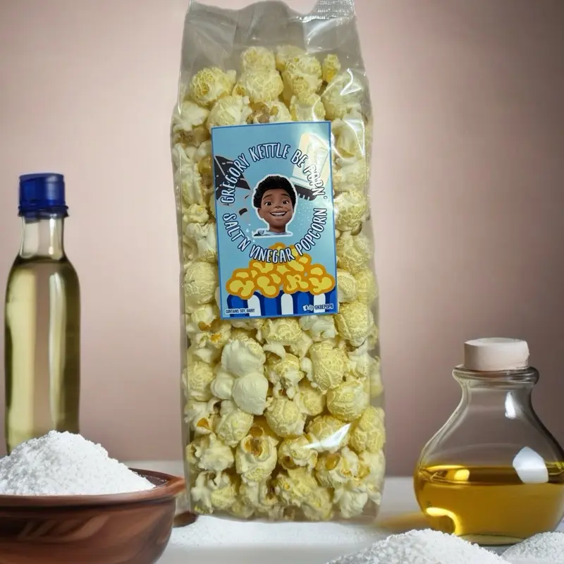 Gregory Kettle Be Popn Salt and Vinegar Flavor Popcorn Crispy Snack Crunchy Savory