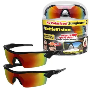 BattleVision Anti Glare Polarized Glasses Unisex HD Clarity UV Protection Sports Eyewear