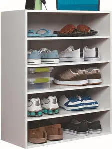 Stackable 5-Shelf Organizer White - Compact Design for Versatile Storage Solutions