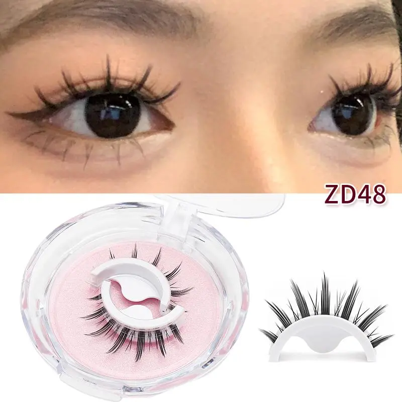 DINGSEN Korean Self Adhesive Eyelashes Natural Reusable Eyelashes Supplies Manga Eyelashes Makeup Products No Glue Needed Lashes 2026 New