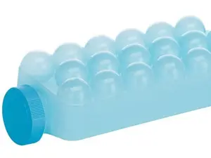Ice Cube Tray, 18-Cube Blue Ice Bottle Tray for Kitchen