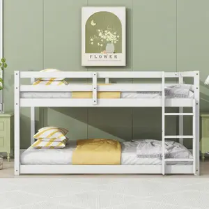 Name Twin-over-Twin Bunk Bed with Wide Ladder & Space-Saving Storage Solid Rubber Wood Construction Modern Minimalist Design for Kids Teens Adults Easy Assembly Multiple Canopy Bed Dolphin Bed