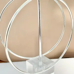 Sterling Silver 925 Endless Tube Hoop Earrings 80mm