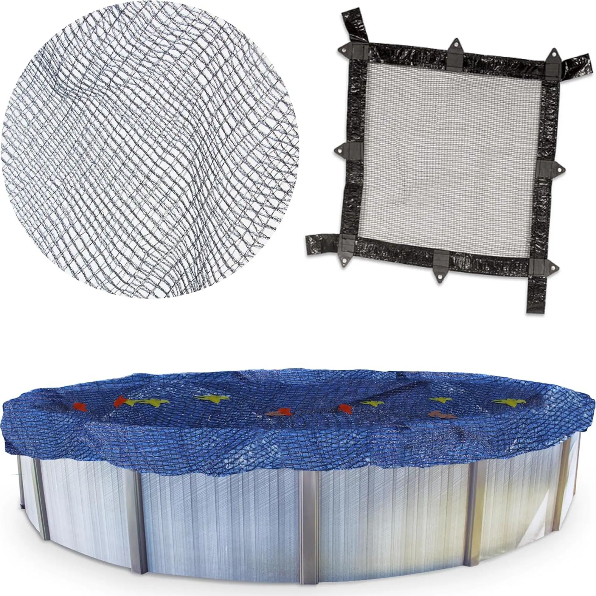 Swimline 15' Round Above Ground Swimming Pool Leaf Net Top Cover | CO915