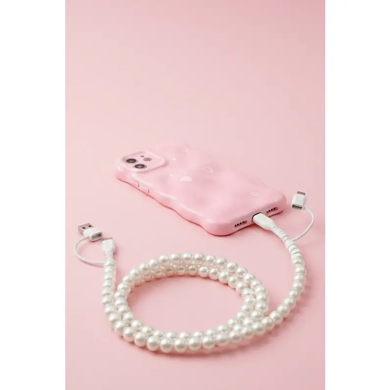 Beaded Multi Charger, Pearl