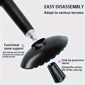 Comfortable And Durable Grip  Suitable For Both Men And Women Climbing Snow Mountains, Foldable, Lightweight, Shock-absorbing, Adjustable Hiking Or Walking Cane