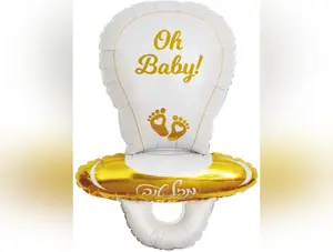 Oh Baby Hebrew Mazel Tov Pacifier Foil Balloon