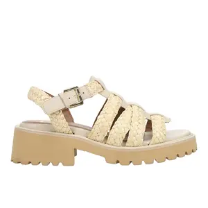 BC Footwear Womens Chickadee Platform Casual Sandals Casual Mid Heel 2-3" - Beige