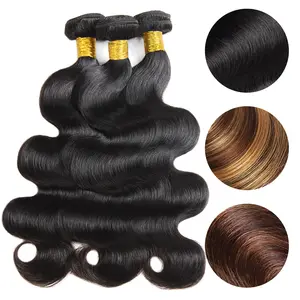 Brazilian Body Wave Human Hair Bundles 30inch Brown Human Hair Bundles Body Wave P4/27 FB/30 Colored Quick Weave Hair Bundles