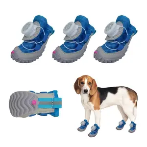 KIADOG Breathable Dog Shoes for Small/Medium Dogs - Secure Buckle System, Anti-Slip All Weather Protection, High-Density Mesh Boots, Waterproof & Dual Protection