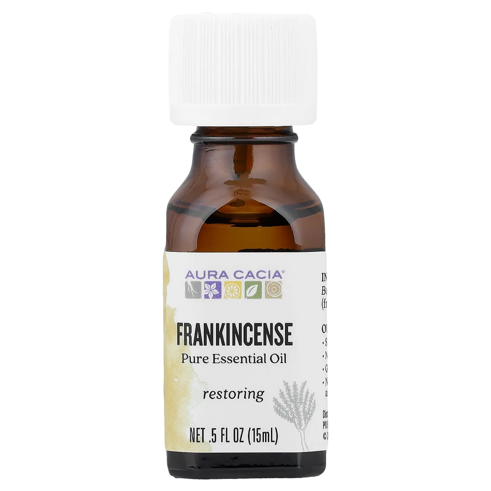 Aura Cacia Pure Essential Oil, Frankincense, 0.5 fl oz (15 ml)