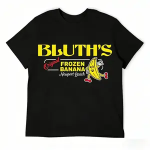 Arrested Development Bluth’s Original Frozen Banana Graphic T-Shirt – Male Trendy Y2K Summer Tee / Sweatshirt / Hoodie Oversized Short Sleeve Casual Top 9X7